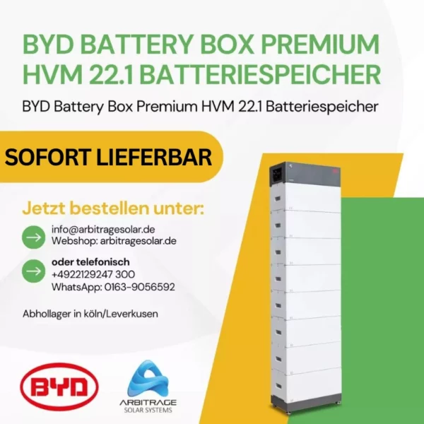 BYD - HVM 22.1 KWH BATTERY BOX PREMIUM