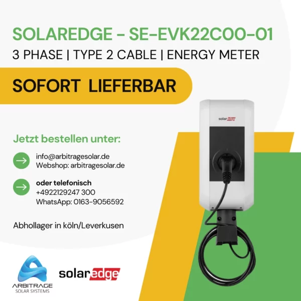 SolarEdge EV Charger 22kW - SE-EVK22C00-01
